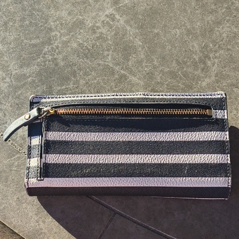 Kate Spade Monochrome Striped Wallet - Picture 2 of 4
